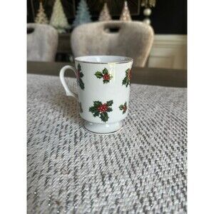 Lefton Christmas Holly Mug